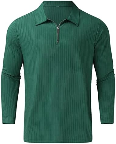 Поло кошули за мажи модни шарени врвови со обични лаптопи за голф маички мажи со долг ракав тренингот маички пулвер блуза