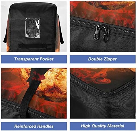 N/ А Торба За Складирање Облека Под Креветот За Јорган-Голем Капацитет Оган Волк Во Месечината Организатори Торба Со Патенти Декорација