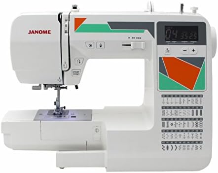 Компјутеризирана машина за шиење Janome Mod-50 со 50 вградени шевови, 3 копчиња со еден чекор, додатоци за паѓање и додатоци