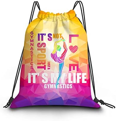 Loveубов гимнастика цртање ранец спорт спортска салата торба гимнастика подароци кинч жица вреќа шопинг спорт јога патувања за девојчиња