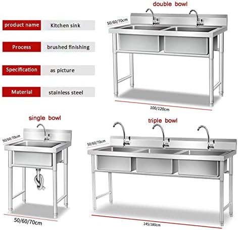 HORV не'рѓосувачки мијалник за мијалник за мијалник единечен сад бесплатно стоечки кујнски мијалник комерцијален ресторан затворен отворен простор за алатка за ала