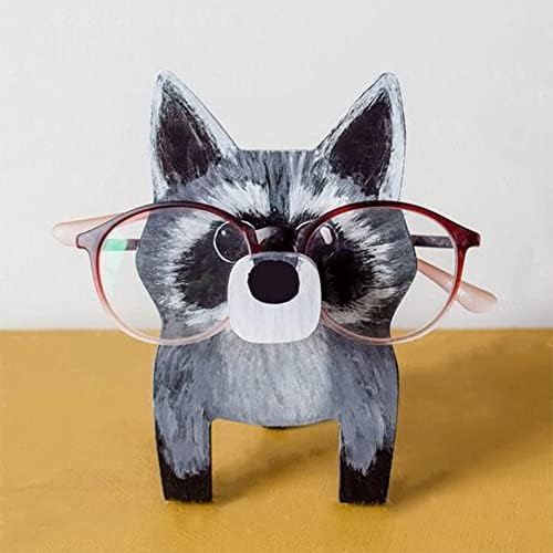 Држач за дрвени очила на CQCYD, стојат креативен држач за очила за очила, стојат смешни миленичиња за миленичиња држач, додаток за биро, украс