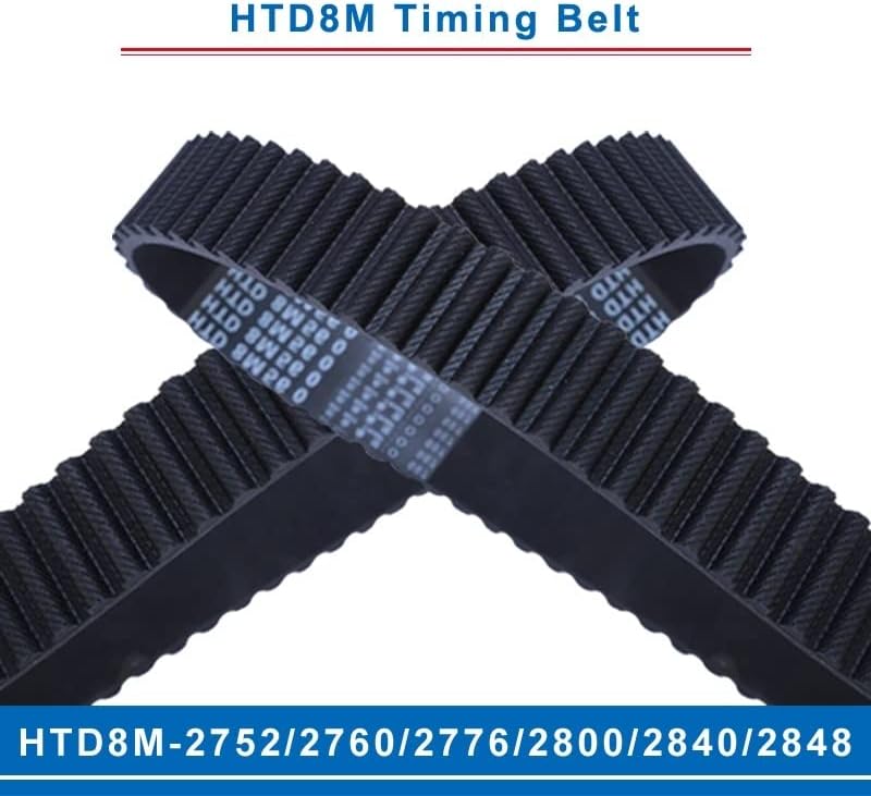 Zhengguifang Premium Timing Belt HTD8M-2752/2760/2776/2800/2840/2848 кружен Т-појас Ширина 20/25/30/40мм за 8М макара за тајминг