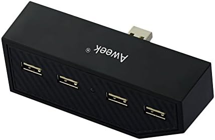 Aweek USB Hub адаптер 4 USB порти за Xbox One X-Box One Black