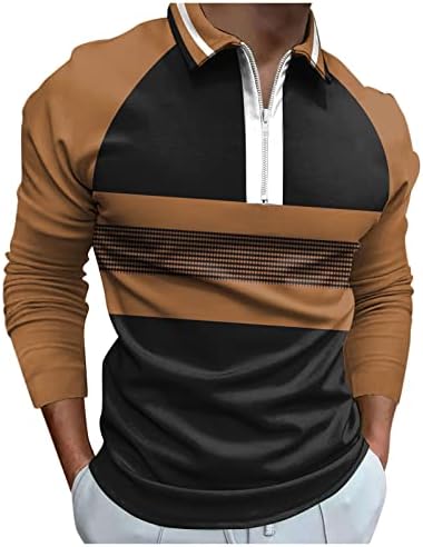 Xxzy 2022 Нови кошули за мажи По-ло, мажи мода лабава лапава патент 3Д дигитално печатење долги маички со маички со спандекс
