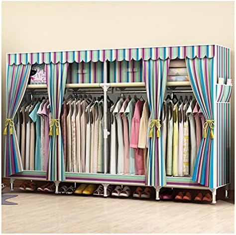 FACMAS Преносен складирање гардероба голема гардероба преносна плакарот гардероба за 2-3 лица облека што висат за складирање кабинет