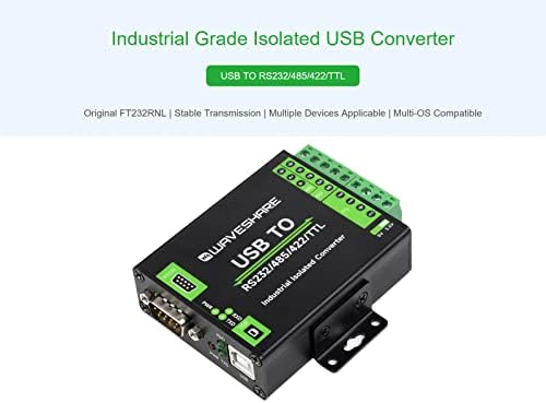 USB до RS232/485/422/TTL конвертор Усвојуваат оригинален чип FT232RNL, индустриски изолиран USB конвертор со повеќекратна заштита, поддршка на