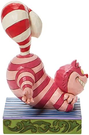 Традиции на Енеско Дизни од Jimим Шор Алис во земјата на чудата Чешир Катни бонбони трска опашка личност поза фигура, 4,5 инчи, повеќебојни