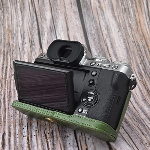 Рииби ФУЏИ XT5 Случај - Pu Кожа Половина Случај За Fujifilm X-T5 Дигитален Фотоапарат - Тело Заштитни Зафат Случај За FUJI XT5 X-T5, Зелена,
