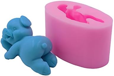 Монки свињи силиконски сапуни калапи со свеќи од свеќи уметнички калапи за смола од смола