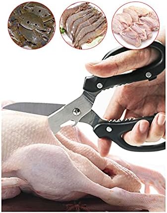 Lakikajd ножици домаќинства кујна мултифункционални ножици за храна од не'рѓосувачки челик, пилешко крило коски ножици риба исечени месни