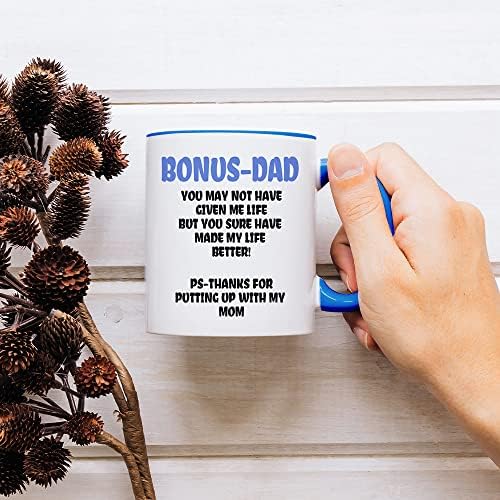 Fatbaby бонус тато кафе кригла, смешни подароци за кригла за кафе за чекор тато од ќерка синче маќеа, роденденски подароци за роденден