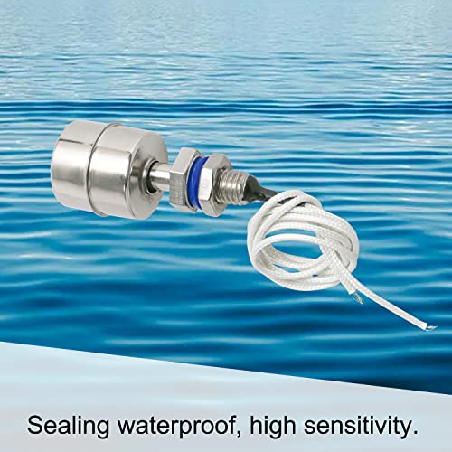 Сензор за сензори на ниво на вода AOPIN, не'рѓосувачки челик, сензор за течно ниво на плови, контролер на пластична топка за вода за вода