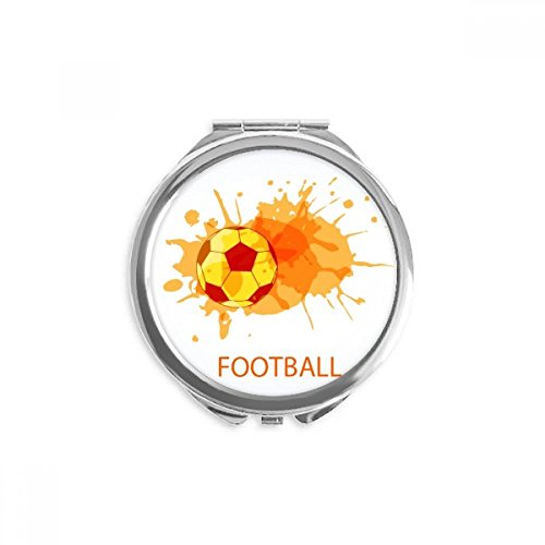 Фудбалски фудбалски фудбал портокалова рака компактен огледало околу преносно џебно стакло