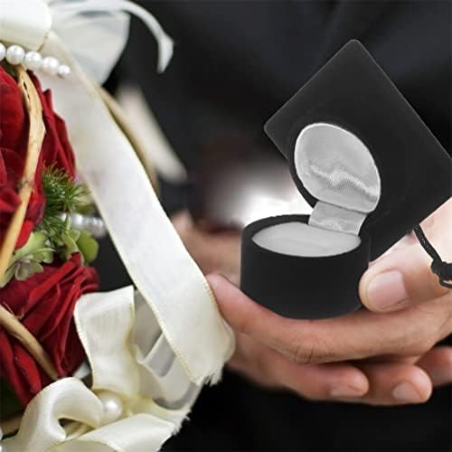 Подароци за парови Абоофан, предлог за свадбени декорирање прстен 2 парчиња матура прстен кутии докторски капа во форма на кутии за