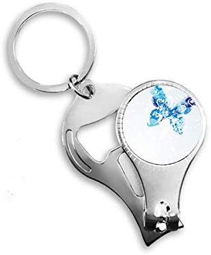 Animalивотно небо сина пеперутка треперејќи графити нокти Нипер прстен клуч за шишиња со шише шише клипер