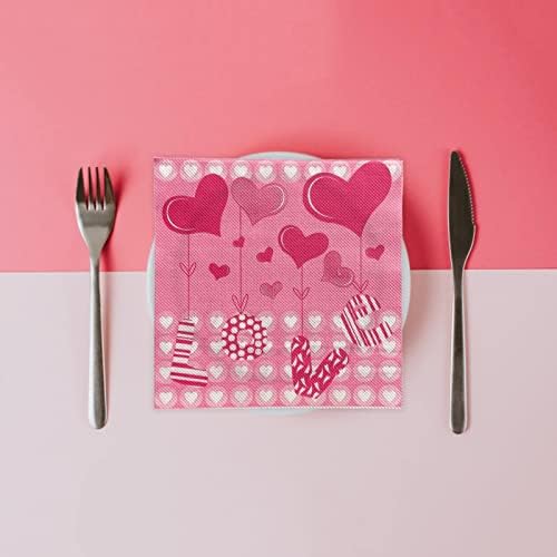 Табели за настани DBYLXMN и столчиња 20 парчиња, шарена loveубовна ткиво хартија за хартија декорација на срце, образец за ткиво хартија
