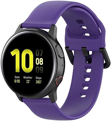 Погоден за Samsung Galaxy Watch Active 2 Watch Bands, 20 mm силиконски брзо издание за замена на ленти ленти за ленти за рачни ленти за зглобови за Garmin Vivoactive 3 Music Women Men