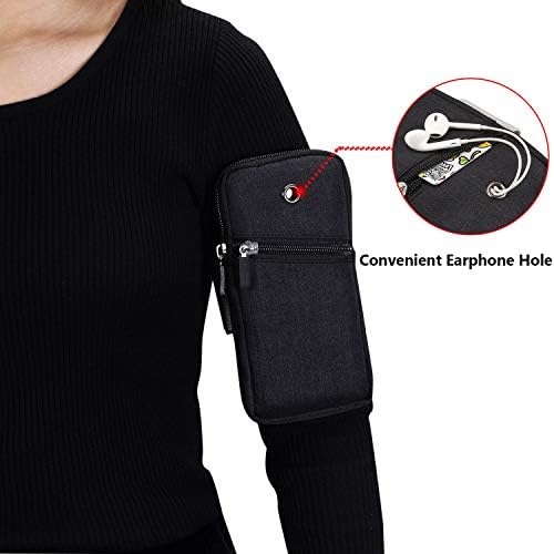 Носење телефонска торба за телефонска рака, компатибилна со трчање, држач за мобилни телефони Armband, компатибилен со iPhone 12 11 Pro Max XS/XR/8/7/6 Plus, држач за теретани за терет?