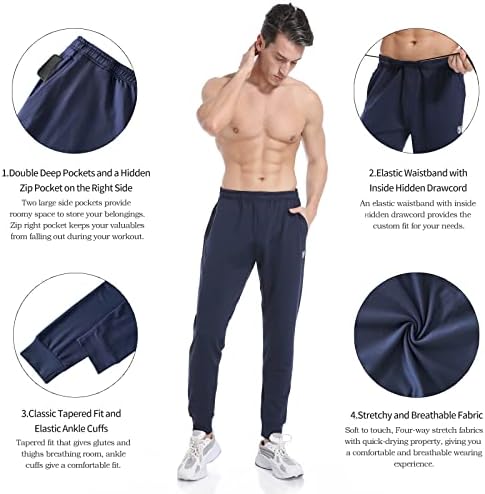Компрекс Машки Атлетски Спортски Панталони: Идеални За Вежбање Во Теретана и Секојдневна Облека Со Тенок Дизајн И Удобни Џебови
