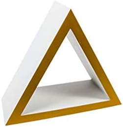 Truu дизајн Декоративен триаголник wallид лебдечки полица, 8,25 x 7,5 инчи, сива