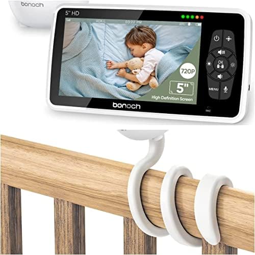bonoch Бебе Монитор монтирање &засилувач; 5 720P HD Видео Бебе Монитор Со Камера И Аудио Без WiFi, Ноќ Визија, 22h Батерија, 1000ft Долг