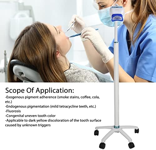 Стоматолошка ламба за белење на заби, ламба за белење на заби ладно светло мобилен безбеден агол прилагодлива флексибилна шипка за орална