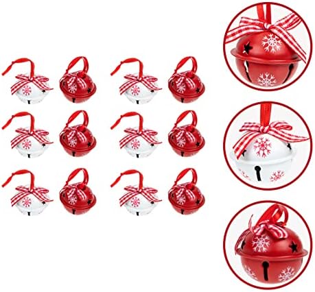 АБУФАН Рождество Декор 12 парчиња Украс За Новогодишна Елка Приврзок Ѕвонче Приврзок Железно Ѕвоно Украс Украс За Домови Украс