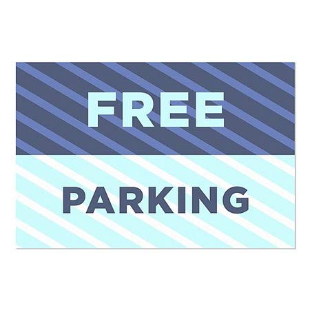 CGSignLab | Бесплатно паркирање -Стрип сино Влечење на прозорецот | 30 x20