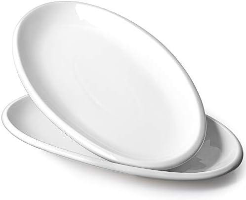 Дауан 16 „Служење на пластери, бели пластери за забава, големи овални порцелански послужавник за сервирање на садови за вечера за сервирање на