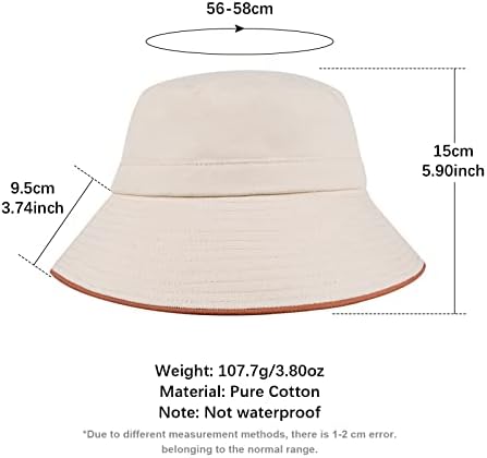 Hzman Sun Hat за мажи жени памук широко кофа капа на отворено УВ заштита од преклопување на летна летна плажа риболов сонце капа