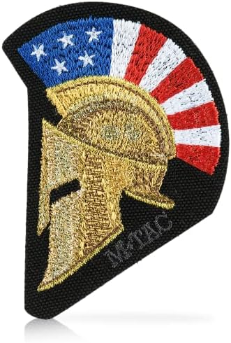 Спартан М -Так Спартан во САД, извезена лепенка - Морал Американско патриотско знаме за тактичка воена армија со прицврстувач на кука