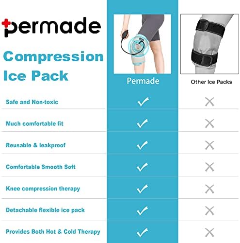 Компресија колено мраз пакет со воздушна пумпа, повторна употреба на топла и ладна терапија за компресија, мраз пакување, флексибилен гел