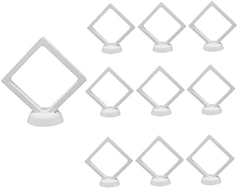 HGVVNM 10 компјутери транспарентен накит приврзок за суспензија Стенд акрилик ПЕТ филм за нокти налепници за пакување кутија за