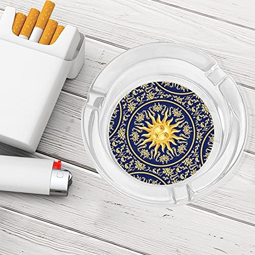 Небесна барокна сина златна цигари пушачи стаклени пепелници за пепел за таблета за домашни таблети