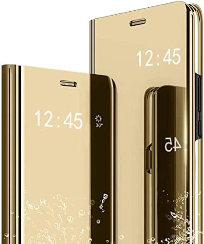 За Samsung Galaxy S23 Ultra 5G Случај, Јасен Поглед Шминка Огледало Тенок Телефон Случај, Со Kickstand Кожа За Samsung Galaxy S23