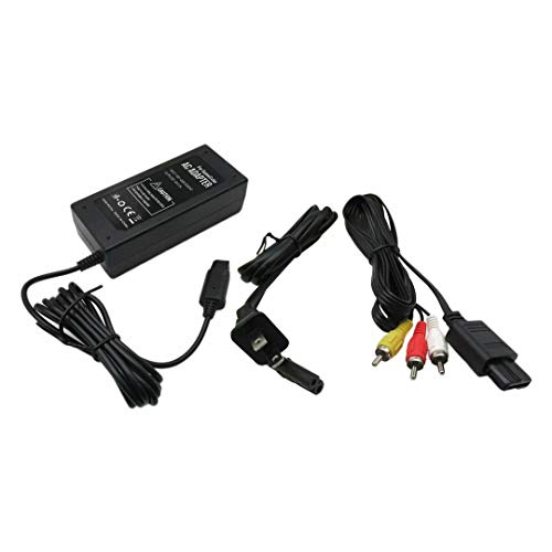 XIAMI AC Адаптер Напојување &засилувач; Аудио Видео А/V Кабел одговара За Nintendo GameCube Пакет