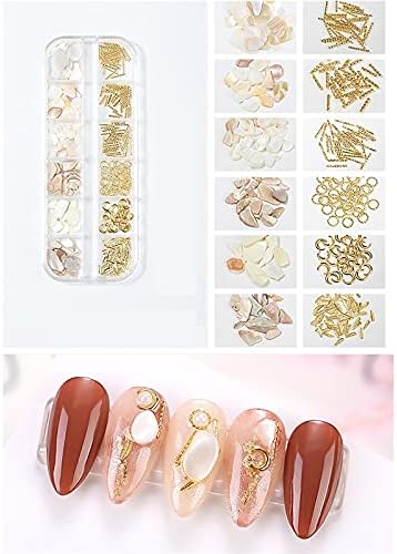 100BAG мешавина боја Rhinestone за нокти 3D градиент скршена школка парчиња украси за нокти украси за нокти сјај бисер маникир