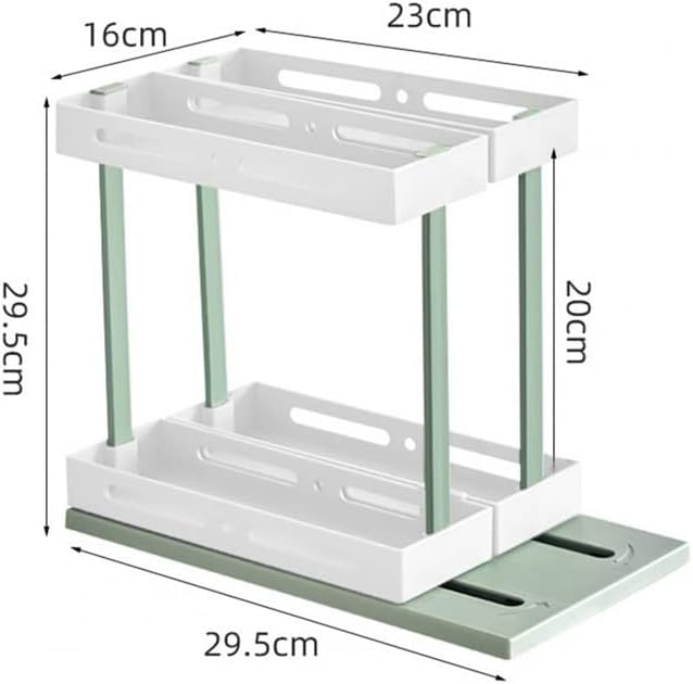 ygqzm двојни слоеви полица за бања ротирачки повеќенаменски решетки за складирање на кујна без кутија за складирање кутија за