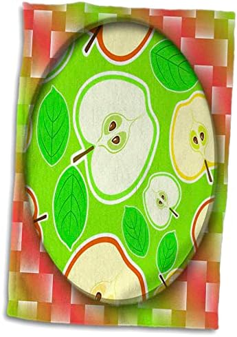 3drose Сузан Браун Дизајн Општи теми - Јаболка во рунда на ленти - крпи