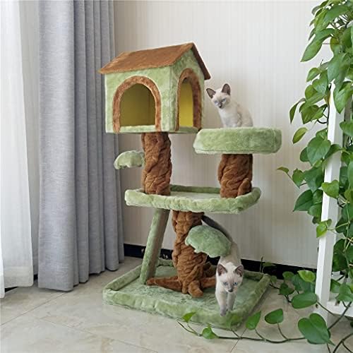 Тдгг Големи дрвени мачки дрво за отпадоци едно тонгтијанжу рамка за качување куќа за миленичиња