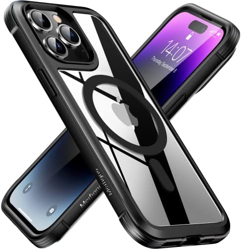Меифињо Виножито Серија за iPhone 14 Pro Max Случај Магнетни, [Компатибилен Со MagSafe &засилувач; 3x Воена Одделение Капка Заштита] Јасно