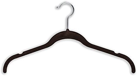 Шалии за кошула и фустани со кадифена кошула на Briausa, изречена рамо спречува лизгање на челични хромирани куки за вртење - црна -