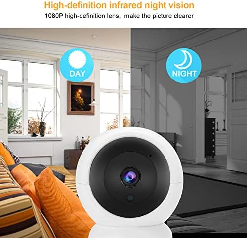 Vifemify Baby Pet Monitor Monitor Cry Alarm WiFi IP камера 2MP Night Motion Detection Двонасочна аудио домашна безбедност систем за Туја