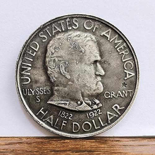 Исклучителна монета 18 -ти претседател Улис С. Грант стогодишнина половина долар Охајо Странска монета Совршена замена за оригинални