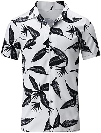 WPYYI летен печатен сет за машки хавајски шорцеви кошула облека поставена обична дрво цветни кошула со кратки ракави за кратки ракави