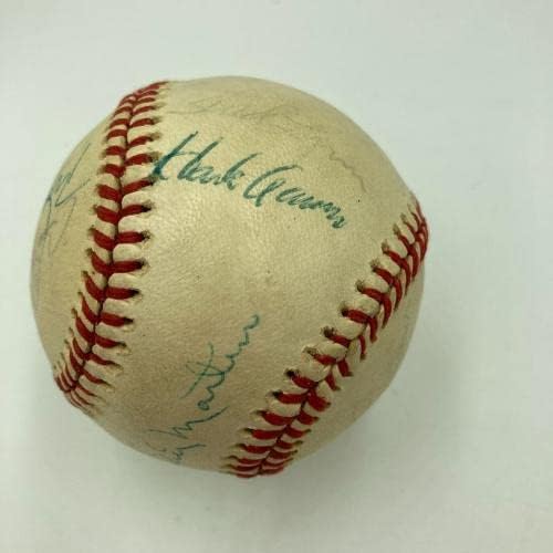1975 Тимот на сите starвезди го потпиша бејзболот Турман Мунсон Хенк Арон ЈСА Коа - Автограмирани бејзбол