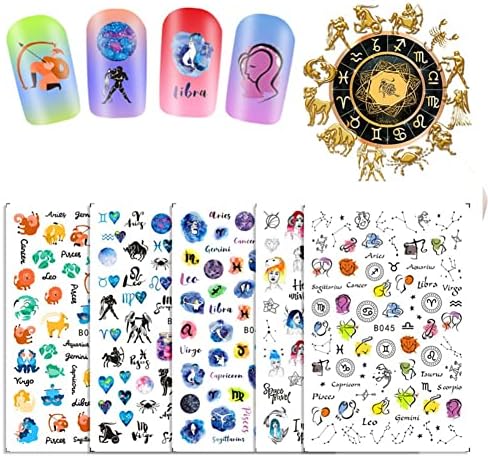 Налепници за соstвездие на ноктите, материјали за уметност за нокти 3Д самостојни декорации за нокти, разнобојни налепници за уметност