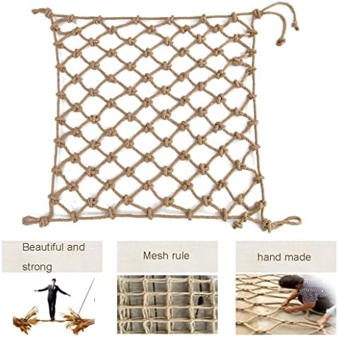 Безбедносна мрежа Ouyoxi за деца, разноврсна рачно плетена јаже јаже мрежа, мрежа за декорација на фото wallидови, јаже од коноп, мрежа