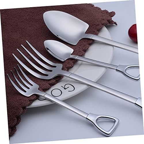 Luxshiny подарок сет од не'рѓосувачки челик вилушки од не'рѓосувачки челик сет вилушка лажица метална сребрена салата салата